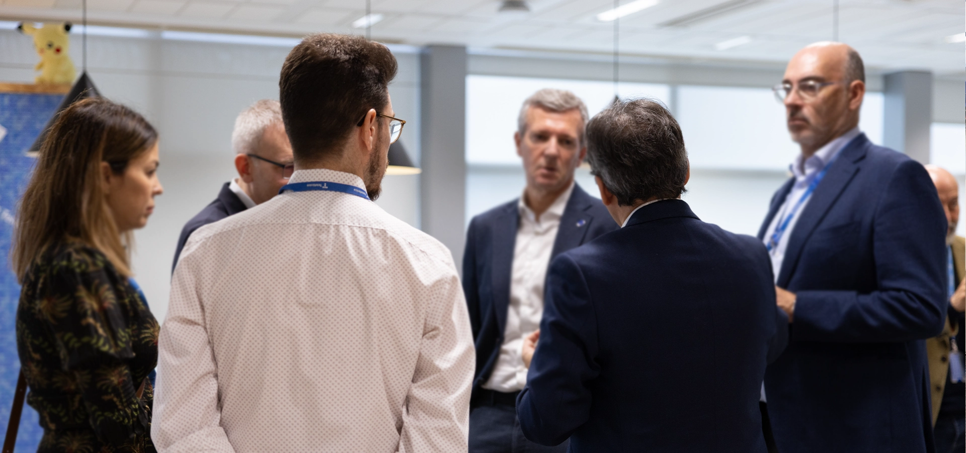 Visitors explore the learning spaces at 42 Madrid Fundación Telefónica.